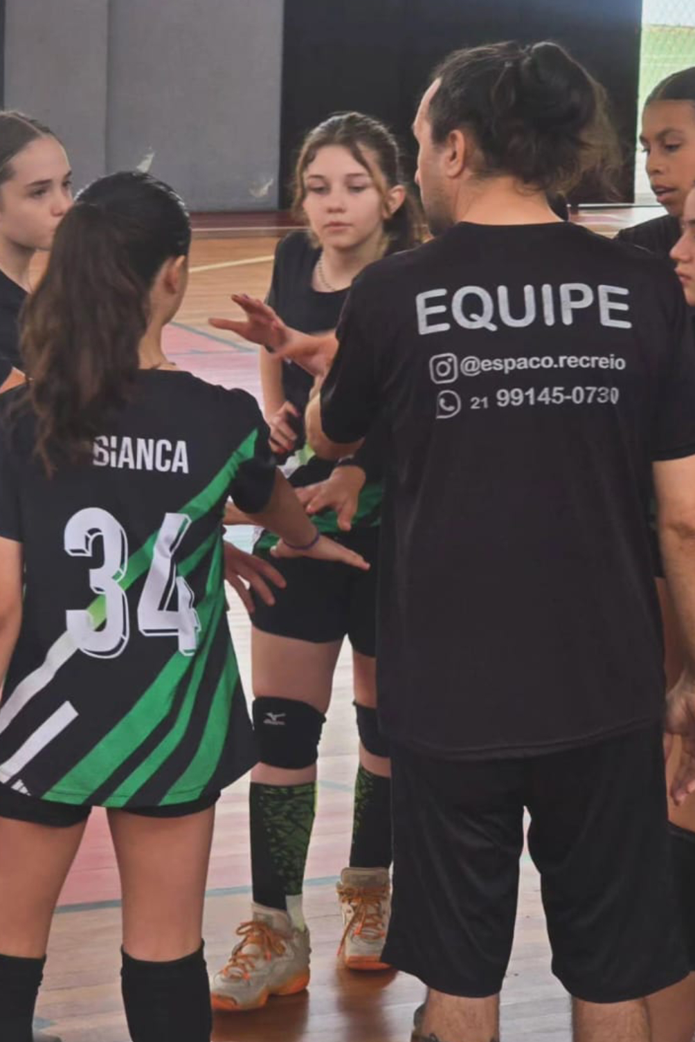 Atividades esportivas do Espaço Recreio com jovens atletas